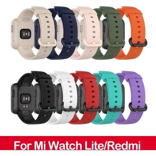 Silicone Wrist Strap For Xiaomi For Mi Watch Lite/Redmi Smart Watch Band Leather Straps WatchBracelet Smart Watch Accessories