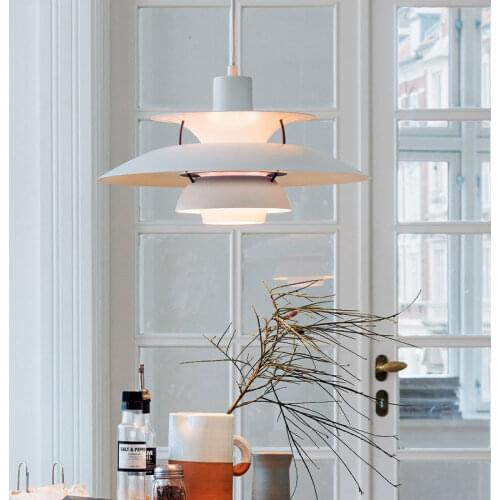 Ccontemporary Lighting Suspension Aluminum Single Pendant Lamp In Different Color Scandinavian kitchen chandelier