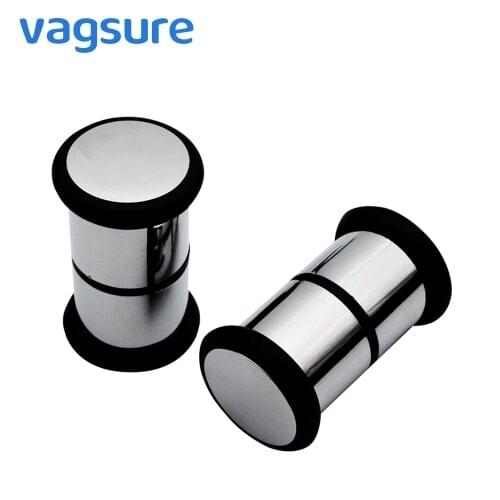 Vagsure 2Pcs/Lot Plastic Electroplated Single Hole Round Shape Sliding Knob Door Handle For Furniture Shower Cabin Accessories