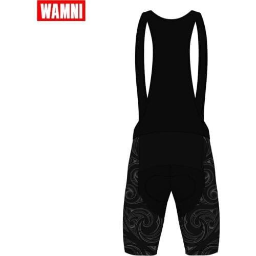 WAMNI Cycling Bib Shorts Cycling Jersey Quick drying Black Pattern Bike Team Mountain Bike 3D Cycling Wear Unique 2020 Ciclismo