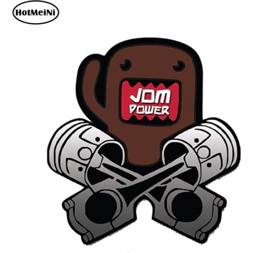 HotMeiNi 13x13cm Car Styling DOMO KUN JDM POWER Car Sticker Decal Vinyl Japan Waterproof Bumper Doors Windows Accessories