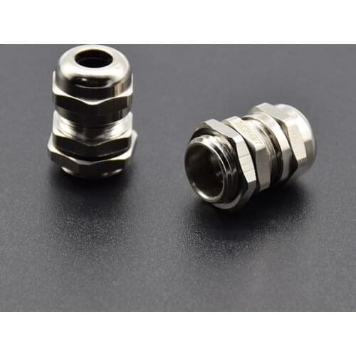 2 Pcs Stainless Steel PG7 3.0-6.5mm Waterproof Connector Cable Gland
