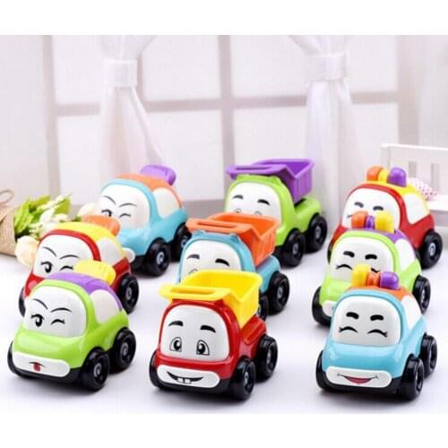 Adorable Interesting Car High Imitation Toy Cartoon Realistic Shock Proof Durable Inertial Push and Go Car Toy for Baby