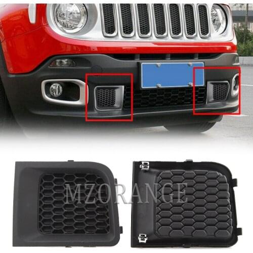 Front Bumper Insert Bezel Grille Grill For Jeep Renegade 2015-2017 accessories Replacement Mesh Cover Trim Decal Car Exterior