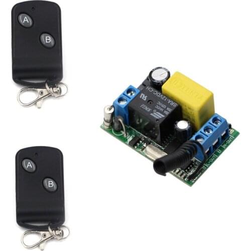 High Quality AC220V RF Wireless Remote Control Switch System Receiver Board+2pcs Remote Controllers Free Shipping