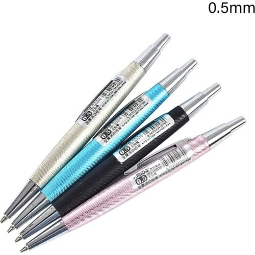 1pcs 0.7/0.5mm Mini Metal Mechanical Automatic Pencil Short Student Writing Pencil Short Pocket Pencil Random Color