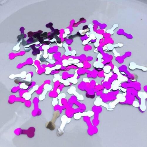 1 Pack Creative Penis Shaped Colorful Bachelor Party Dining Confetti Wedding Hen Party Table Decoration Supplies