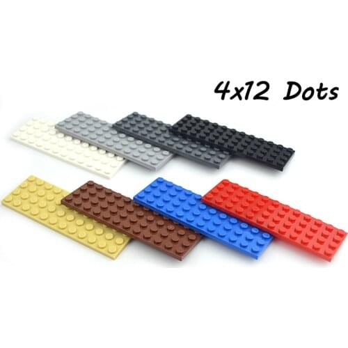 10pcs DIY Building Blocks Thin Figures Brick 4x12 Dots Educational Creative Size Compatible With leduo Plastic Toys for Children