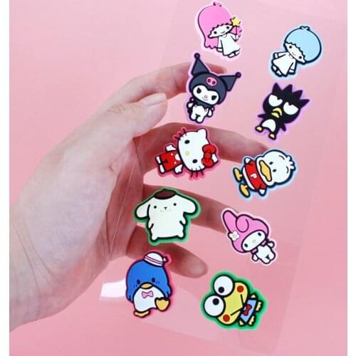 10pcs Pack Fashion Amine Game Character 3D Shoe Croc Charms Accessories Decorations for Croc Sanrio Pokemons Children Bulk Set