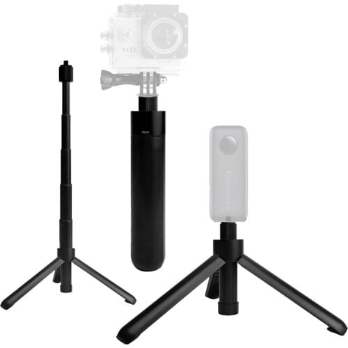 2 in 1 Extend Gopro Vlog Handle Tripod Mini Portable Desktop Stand for Gopro Hero for insta 360 one X R Osmo Action Yi Camera