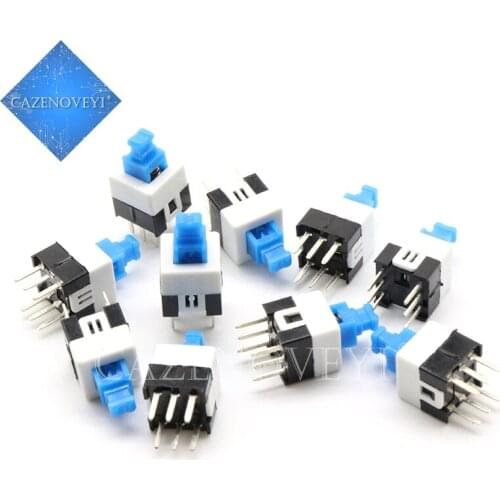 20pcs/lot 7X7mm 7*7mm 7*7 6Pin Push Tactile Switch Self lock /Off button Latching switch Wholesale Electronic In Stock