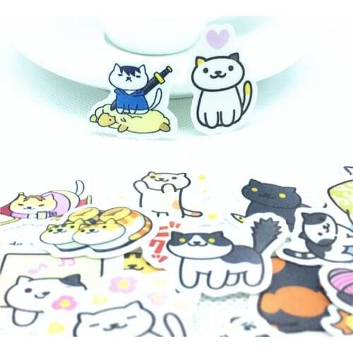 40 Pcs Hand drawn cartoon cat Stickers for Luggage Laptop Skateboard Bicycle Motorcycle Car Styling Decals Waterproof Sticker