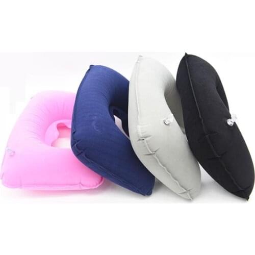 500pcs U Shaped Travel Pillow Inflatable Neck Car Head Rest Air Cushion for Travel Office Air Cushion Neck Pillow SN3928