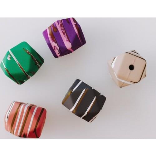 6pieces/lot resin Acrylic Irregular geometry earrings Supplies for Accessories