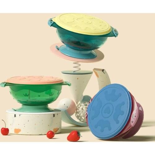 New arrival childrens suction cup, straw bowl, anti-splashing baby food supplement feeding tableware baby