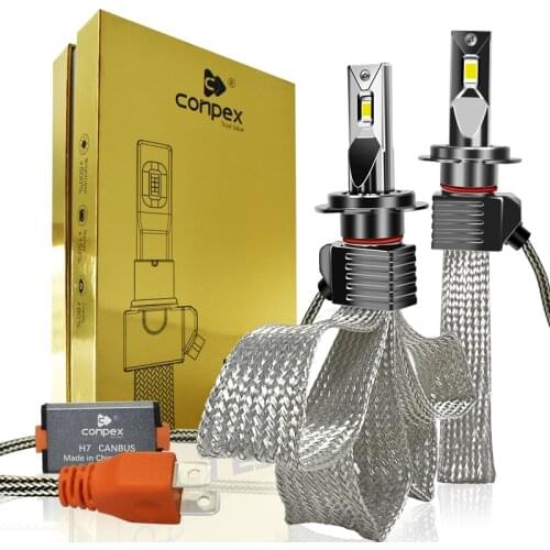 Conpex 2PCS H4 H7 Car Headlight Bulbs 80W 8000LM H11 H1 9006 LED Headlamp Kit High Low Beam Bulbs 6000K for Led 12V Auto Lamps