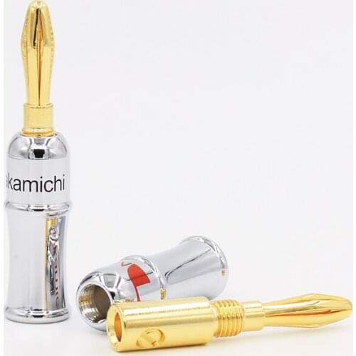 Chrome Plated Cover banana plug 24K Gold Plated Nakamichi Banana Plug Connector 8pieces per lot