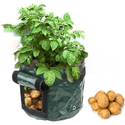 Home Garden Tool DIY Potato Grow Planter Vegetable Plant Grow Bag 1Pcs Planting Container Bag PE Cloth Thicken Garden Pot