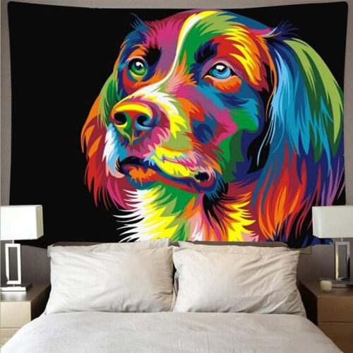 Painting dog tapestry Impressionism wall art home decoration tapestry wall cloth large wall fabric