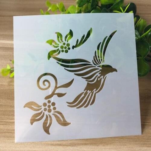 2pc Flying Eagle Openwork Stencil For Wall Painting Template DIY Scrapbooking Diary Stamp Coloring Embossing Decoration Reusable