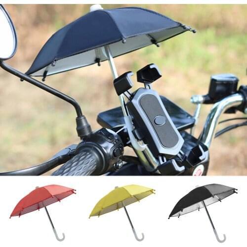 Locomotive Mobile Phone Bicycle Umbrella Portable Waterproof Mini Parasol Motorcycle Umbrella for Cycling Supplies Decorations