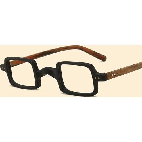 Wooden Small Glasses Frame Men Women Vintage Square Eyeglasses Frames Optical Myopia Prescription Eyeglass Frame Eyewear Oculos