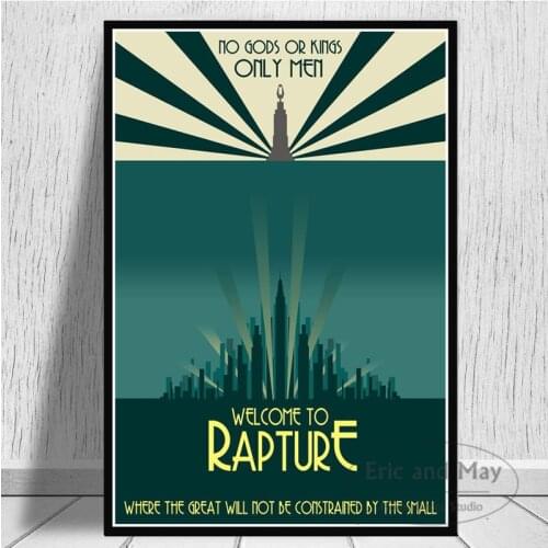 Bioshock Rapture Video Game Posters And Prints Canvas Painting Wall Pictures For Living Room Vintage Art Decorative Home Decor