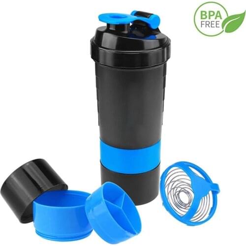 Protein Powder Shaker Bottle Whey Mixing Protein Bottle Portable Fitness Gym Shaker Bottle Leakproof Household Drinkware
