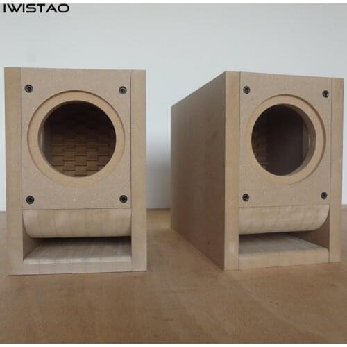 IWISTAO HIFI Speaker Empty Cabinet Kit Labyrinth High-density Fibreboard for 4 / 4.5 Inch Full Range Speaker Unit DIY