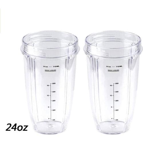 2PCS Portable 24 oz Ounce Cup Spare Replacement Parts Accessories for Nutri Ninja Auto-iQ 900W 1000W and Duo Blenders Juicer
