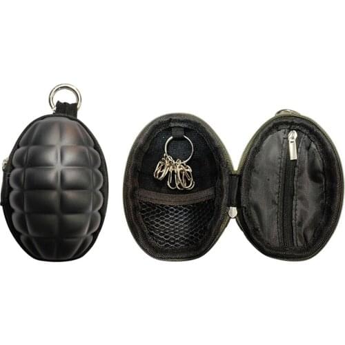 Grenade Shape Key-Holde Storage Bag 800D Oxford Fabric Water Resistant for Small Pieces Storaging Fit for Outdoor Activities