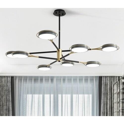 New LED Chandelier Lights For Living Dining Room Bedroom Kitchen Black Branch Modern Nordic Design Suspension Ceiling Lamp