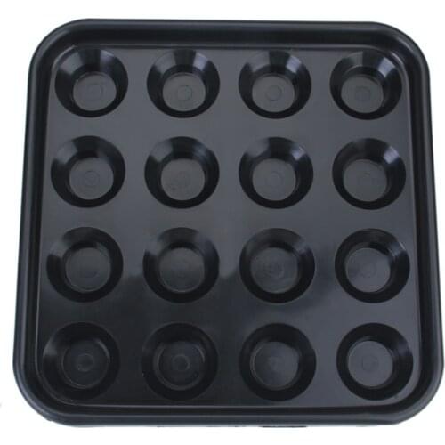 Funny Indoor Games Plastic Pool Billiard Ball Tray Holds 16 Balls - Black for Club Pub Family Games Supplies Snooker Accessory