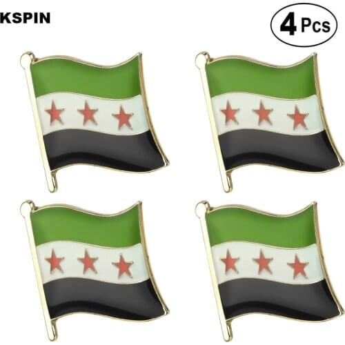 Syria three star Flag Pin Lapel Pin Badge Brooch Icons 4pcs