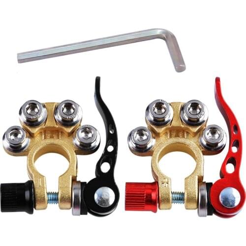 1 Pair Toolless Quick Disconnect Battery Main Cable Post Terminal Shut-Off Connectors for Car Truck
