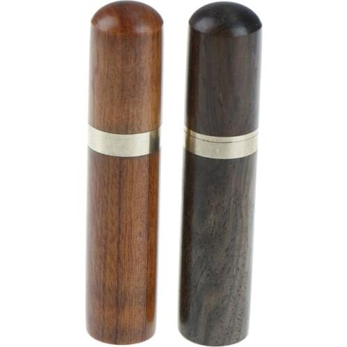 1Pcs Wood Pill Box Cases Blackwood/Rosewood Capsule Case Pearwood Handmade Craft