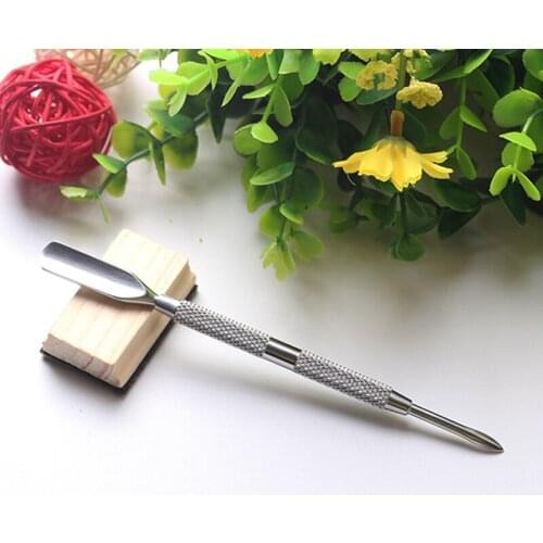 1pc Double Side Stainless Steel Cuticle Remover Dead Skin Finger Push Nail Cuticle Pusher Cleaner Grinding Manicure Care Tools