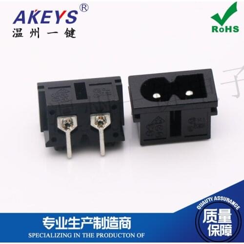 10pcs AC-019A-D AC power socket Female seat 90 degree D-shaped D port 10A250V Electronic connector