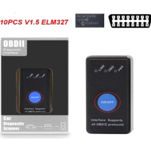 10PCS ELM327 V1.5 OBD2 wifi Bluetooth-compatible For iOS Android elm 327 obd 2 Car Auto Diagnostic WI-FI OBD Scanner automotriz