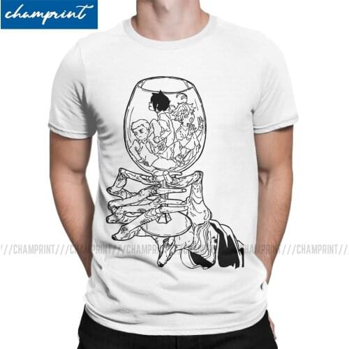 2020 Fashion The Promised Neverland T-Shirts for Men Round Collar T Shirt Emma Norman Ray Anime Tee Shirt Plus Size Clothes