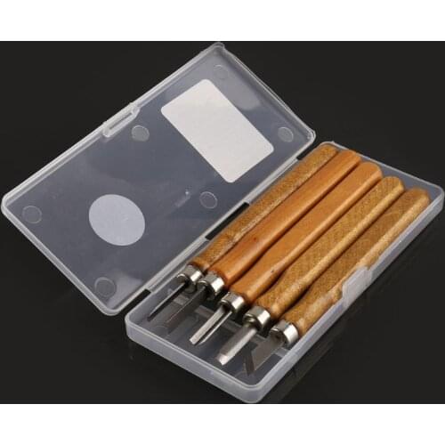 5pcs/set Wood Carving Hand Chisel Tool Set Woodworking Professional Carving Knife Set S25 19 dropship