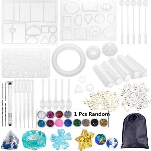 83 Pieces Silicone Casting Molds And Tools Set With A Black Storage Bag Diy Jewelry Craft Making