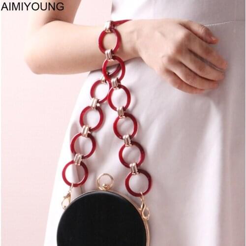 AIMIYOUNG Acrylic Chains Bag Strap Handbag Handle Shoulder Bag Belt Purse Straps Bag Part Accessories Acrylic Decorate Strap