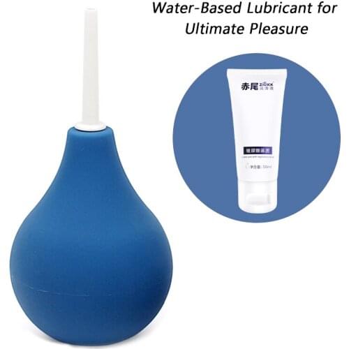 Butt Plug Adult sex toys gay Silicone Rectal Stream Clean Syringe 89mL Enema Cleaning Container Vagina & Anal Cleaner