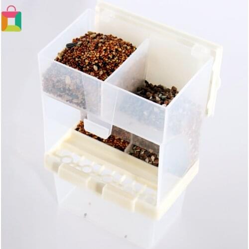 Small Size Bird Poultry Feeder Automatic Acrylic Food Container Parrot Pigeon Splash Proof bird feeder outdoor pet bird feeder