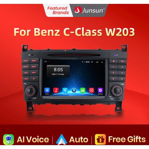 Junsun Android 10.0 DSP 2G+32G For Mercedes Benz C-Class W203 2004-2011 Car Multimedia Player Radio GPS DAB 2 din DVD Carplay