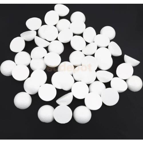 MagiDeal White Half Round Styrofoam Balls Craft Balls Ornament for Crafting Modeling DIY Painting Christmas Party Decoration