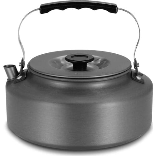 1.1L/1.6L Outdoor Coffee Pot Teapot Portable Camping Water Kettle Hiking Camping Picnic Kettle Aluminum Tableware Cookware