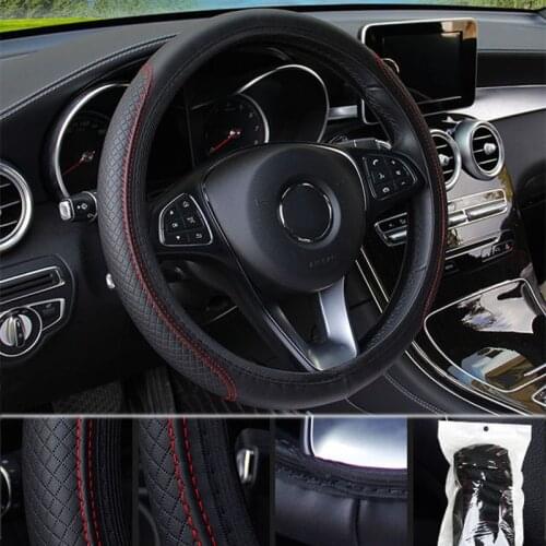 Car Steering Wheel Cover 36-39cm For Renault Duster Logan Megane 2 3 1 Clio 4 Laguna Scenic Master Koleos Captur Dacia Sandero