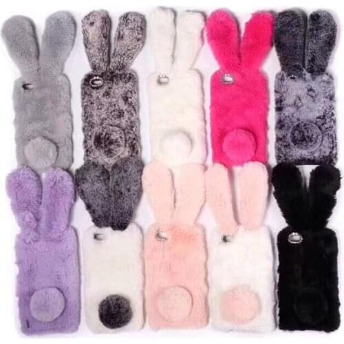 Rabbit Warm Fur Case For Huawei Honor Note 10 Lite 8C 8X Max 8 9 V9 Play V8 V10 7X 7A 7C 7S 7 7i 6X 6A 5X 5A 5C 4X 4A 4C Covers
